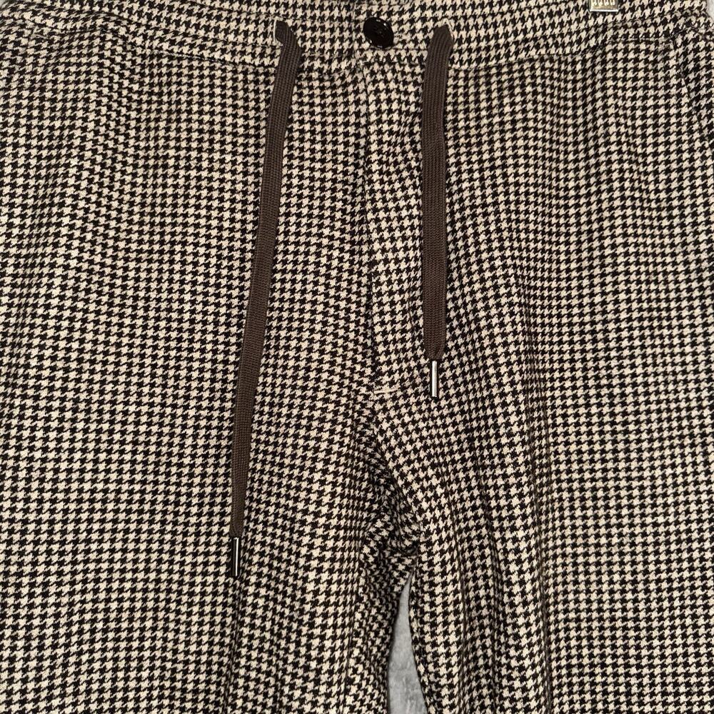 Todd Snyder Wool Blend Trouser Men Med 25" Houndstooth Brown Drawstring Pant - Picture 2 of 9